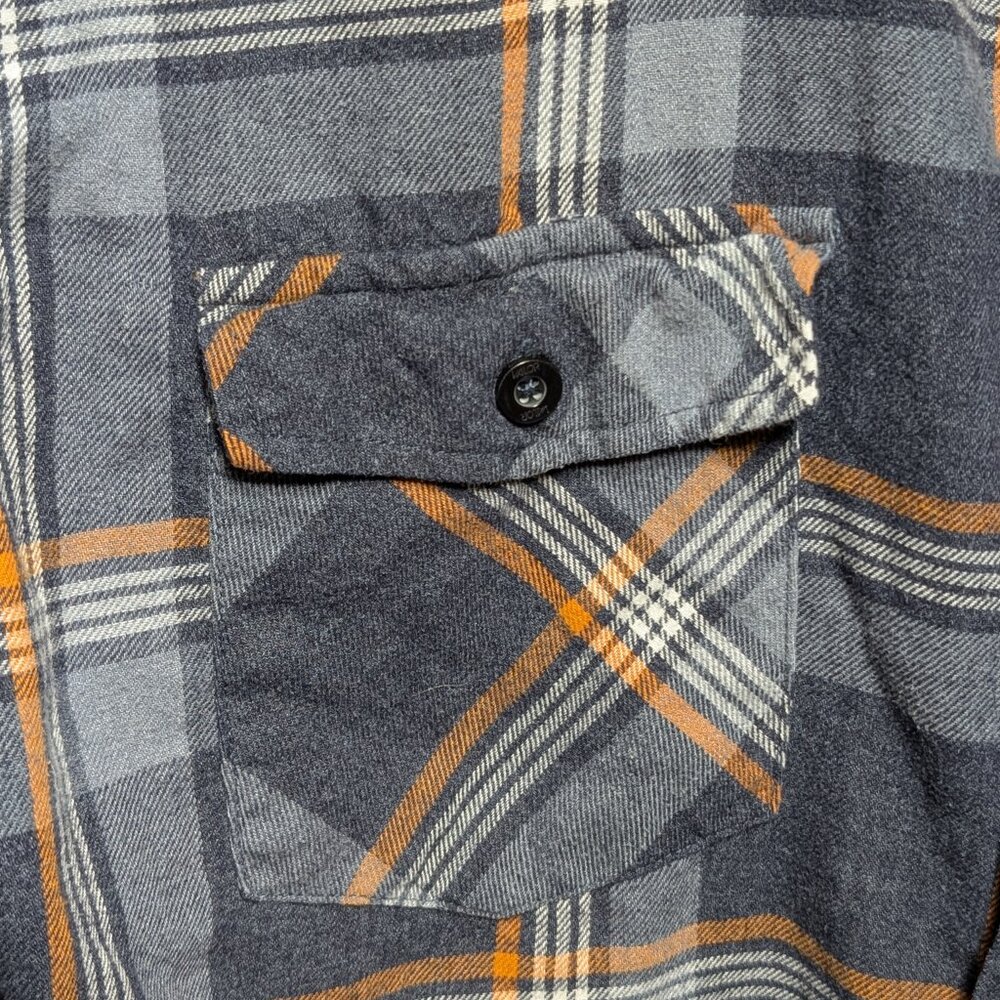 Valor Plaid Button Down Shirt Gray and Orange Size XXL - Picture 3 of 8